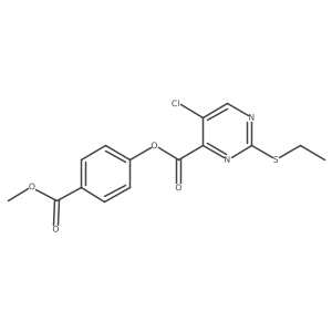 4-(Methoxycarbonyl)phenyl 5-chloro-2-(ethylsulfanyl)pyrimidine-4-carboxylate Structure