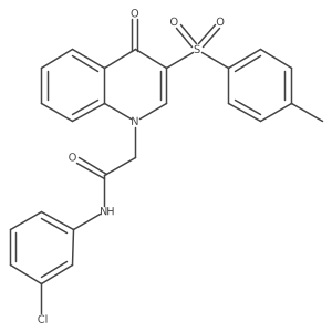 N-(3-chlorophenyl)-2-(4-oxo-3-tosylquinolin-1(4H)-yl)acetamide结构式