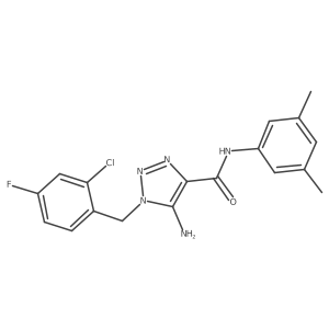 5-amino-1-(2-chloro-4-fluorobenzyl)-N-(3,5-dimethylphenyl)-1H-1,2,3-triazole-4-carboxamide结构式