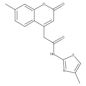 2-(7-methyl-2-oxo-2H-chromen-4-yl)-N-(4-methylthiazol-2-yl)acetamide结构式