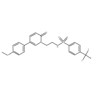 N-(2-(3-(4-methoxyphenyl)-6-oxopyridazin-1(6H)-yl)ethyl)-4-(trifluoromethyl)benzenesulfonamide Structure