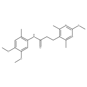 N-(4,5-dimethoxy-2-methylphenyl)-3-[4,6-dimethyl-2-(methylsulfanyl)pyrimidin-5-yl]propanamide Structure