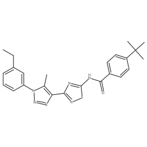 4-tert-butyl-N-{3-[1-(3-ethylphenyl)-5-methyl-1H-1,2,3-triazol-4-yl]-1,2,4-thiadiazol-5-yl}benzamide Structure