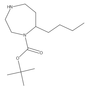 1,1-Dimethylethyl 7-butylhexahydro-1H-1,4-diazepine-1-carboxylate结构式