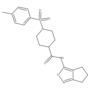 N-{4H,5H,6H-cyclopenta[c][1,2]oxazol-3-yl}-1-(4-methylbenzenesulfonyl)piperidine-4-carboxamide结构式