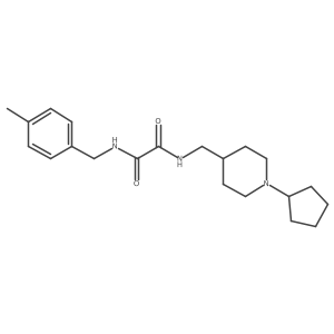 N1-((1-cyclopentylpiperidin-4-yl)methyl)-N2-(4-methylbenzyl)oxalamide结构式