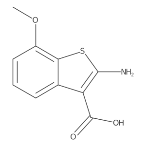 2-Amino-7-methoxy-1-benzothiophene-3-carboxylic acid Structure