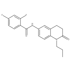 2,4-difluoro-N-(2-oxo-1-propyl-1,2,3,4-tetrahydroquinolin-6-yl)benzamide结构式