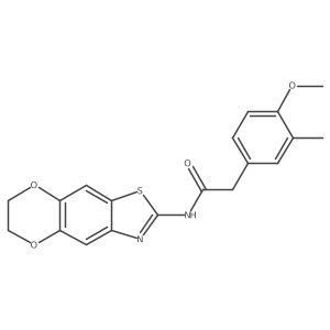 N-(6,7-dihydro-[1,4]dioxino[2',3':4,5]benzo[1,2-d]thiazol-2-yl)-2-(4-methoxy-3-methylphenyl)acetamide Structure