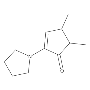 rel-(4R,5S)-4,5-Dimethyl-2-(1-pyrrolidinyl)-2-cyclopenten-1-one结构式