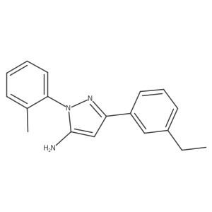 3-(3-Ethylphenyl)-1-o-tolyl-1h-pyrazol-5-amine结构式