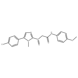 2-((5-(4-chlorophenyl)-1-methyl-1H-imidazol-2-yl)sulfinyl)-N-(4-methoxyphenyl)acetamide Structure