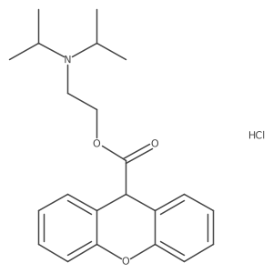 2-Diisopropylaminoethyl Ester Xanthene-9-carboxylic Acid Hydrochloride结构式