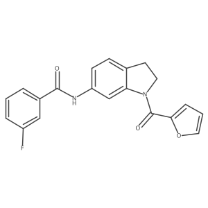 3-fluoro-N-(1-(furan-2-carbonyl)indolin-6-yl)benzamide结构式