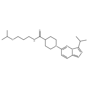N-(3-isopropoxypropyl)-1-(3-isopropyl-[1,2,4]triazolo[4,3-b]pyridazin-6-yl)piperidine-4-carboxamide结构式