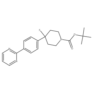 Tert-butyl 4-fluoro-4-(4-(pyrimidin-2-yl)phenyl)piperidine-1-carboxylate结构式