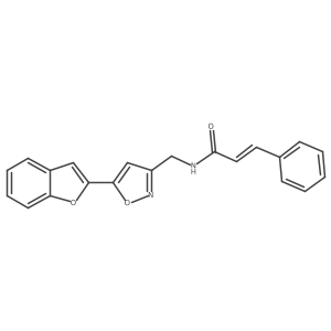 (Z)-N-((5-(benzofuran-2-yl)isoxazol-3-yl)methyl)-3-phenylacrylamide结构式