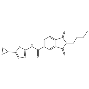 COCCN1C(=O)c2ccc(C(=O)Nc3nnc(C4CC4)s3)cc2C1=O结构式