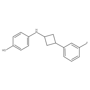 4-[[3-(3-Fluorophenyl)cyclobutyl]amino]phenol结构式