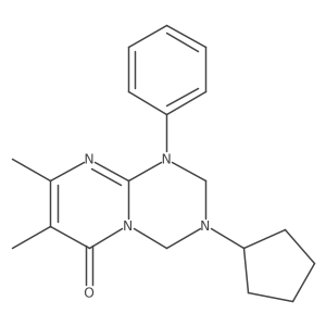 3-Cyclopentyl-7,8-dimethyl-1-phenyl-2,4-dihydropyrimido[1,2-a][1,3,5]triazin-6-one Structure