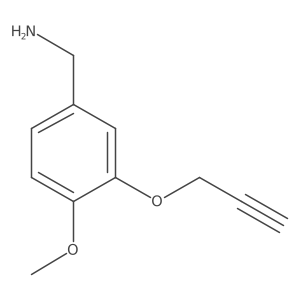 (4-Methoxy-3-(prop-2-yn-1-yloxy)phenyl)methanamine结构式