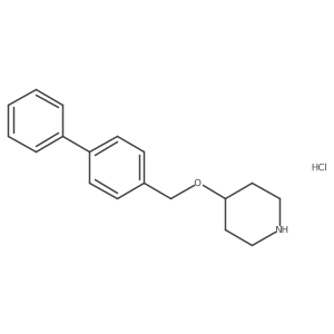 4-([1,1'-Biphenyl]-4-ylmethoxy)piperidine hydrochloride结构式