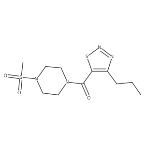 [4-(Methylsulfonyl)piperazin-1-yl](4-propyl-1,2,3-thiadiazol-5-yl)methanone Structure