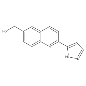 [2-(1H-pyrazol-5-yl)quinolin-6-yl]methanol结构式