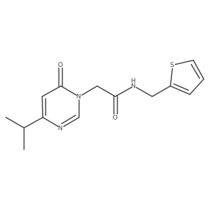 2-(4-isopropyl-6-oxopyrimidin-1(6H)-yl)-N-(thiophen-2-ylmethyl)acetamide结构式