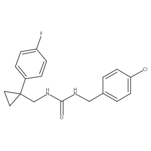 1-[(4-Chlorophenyl)methyl]-3-{[1-(4-fluorophenyl)cyclopropyl]methyl}urea Structure