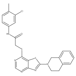 N-(3-chloro-4-methylphenyl)-2-((2-(3,4-dihydroisoquinolin-2(1H)-yl)thiazolo[4,5-d]pyrimidin-7-yl)thio)acetamide Structure