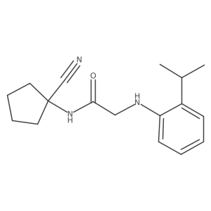N-(1-cyanocyclopentyl)-2-{[2-(propan-2-yl)phenyl]amino}acetamide Structure