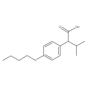 4-Butoxy-alpha-(1-methylethyl)benzeneacetic acid Structure