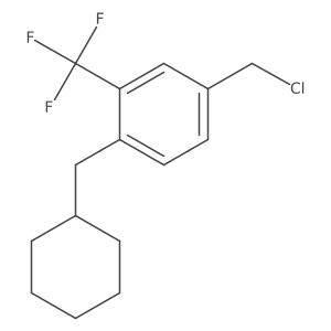 4-(Chloromethyl)-1-(cyclohexylmethyl)-2-(trifluoromethyl)benzene Structure