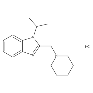 1-isopropyl-2-(piperidin-1-ylmethyl)-1H-benzo[d]imidazole hydrochloride结构式