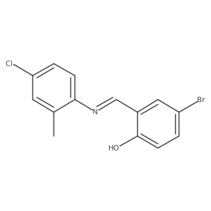 4-bromo-2-{(E)-[(4-chloro-2-methylphenyl)imino]methyl}phenol结构式