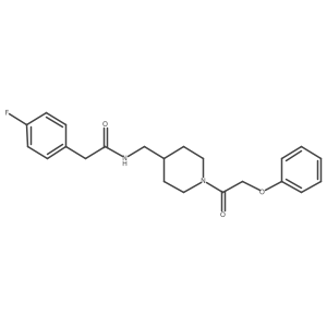 2-(4-fluorophenyl)-N-((1-(2-phenoxyacetyl)piperidin-4-yl)methyl)acetamide Structure