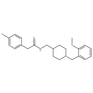 2-(4-fluorophenyl)-N-((1-(2-(methylthio)benzyl)piperidin-4-yl)methyl)acetamide Structure