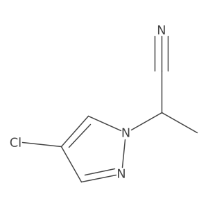 2-(4-chloro-1H-pyrazol-1-yl)propanenitrile结构式