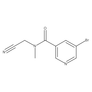 5-bromo-N-(cyanomethyl)-N-methylpyridine-3-carboxamide结构式