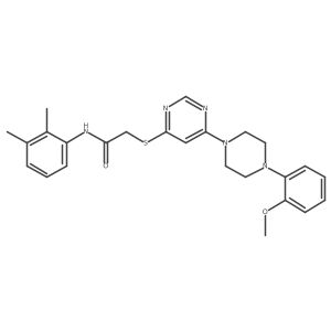 N-(2,3-dimethylphenyl)-2-({6-[4-(2-methoxyphenyl)piperazin-1-yl]pyrimidin-4-yl}sulfanyl)acetamide结构式