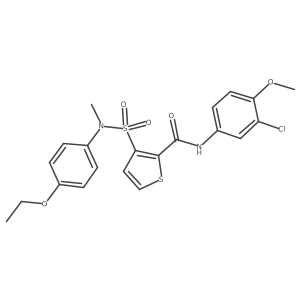 N-(3-chloro-4-methoxyphenyl)-3-[(4-ethoxyphenyl)(methyl)sulfamoyl]thiophene-2-carboxamide结构式