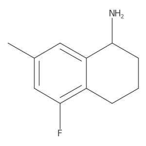(R)-5-Fluoro-7-methyl-1,2,3,4-tetrahydronaphthalen-1-amine结构式