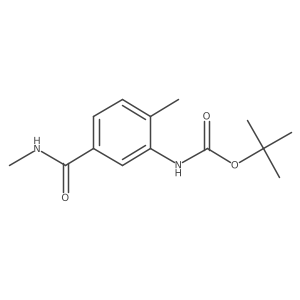 Tert-butyl (2-methyl-5-(methylcarbamoyl)phenyl)carbamate结构式