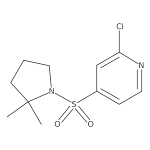 2-Chloro-4-[(2,2-dimethylpyrrolidin-1-yl)sulfonyl]pyridine Structure