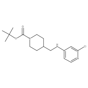 1-Piperidinecarboxylic acid, 4-[[(2-chloro-4-pyridinyl)amino]methyl]-, 1,1-dimethylethyl ester Structure