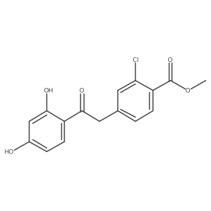 Methyl 2-chloro-4-[2-(2,4-dihydroxyphenyl)-2-oxoethyl]benzoate Structure