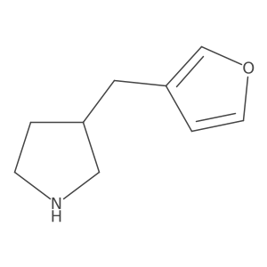 3-(Furan-3-ylmethyl)pyrrolidine结构式