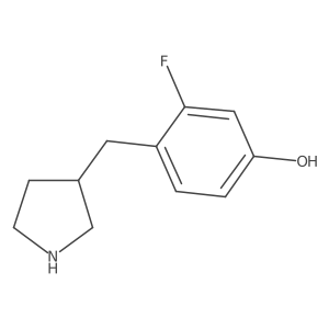 3-fluoro-4-(pyrrolidin-3-ylmethyl)phenol Structure