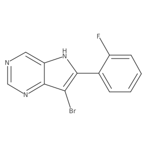7-bromo-6-(2-fluorophenyl)-5H-pyrrolo[3,2-d]pyrimidine Structure